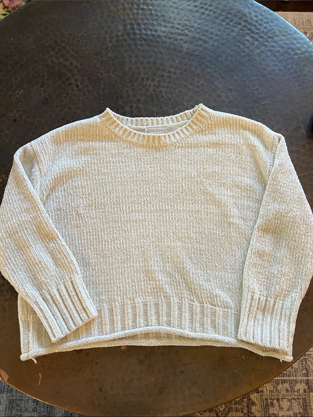 Cynthia Rowley Cream Crewneck Sweater